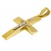 Χρυσός κλασικός σταυρός με τον Εσταυρωμένο Κ14 με αλυσίδα